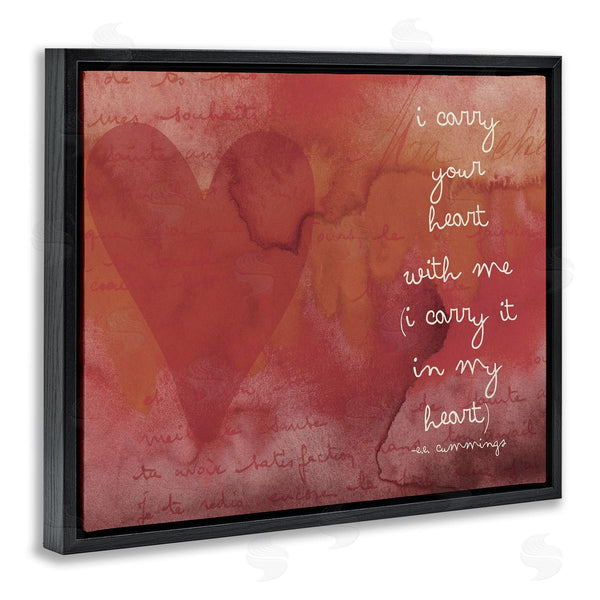 Stupell Industries Amy Brinkman | Romantic Love Quote Red Heart Design Typography Wall Art