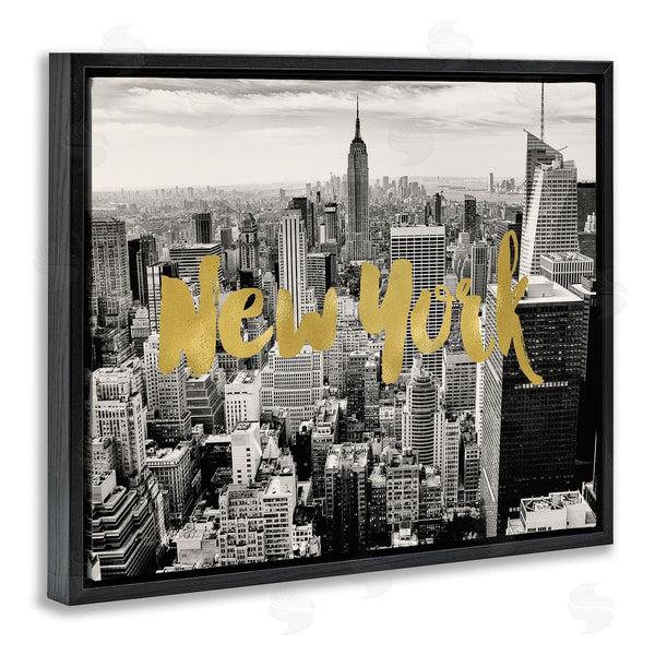 Stupell Industries Amy Brinkman | Urban New York City Skyline Glam Detail Typography Wall Art