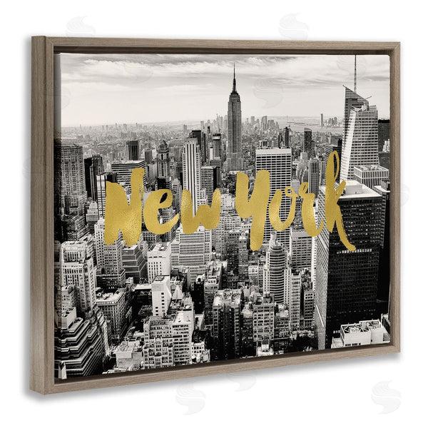 Stupell Industries Amy Brinkman | Urban New York City Skyline Glam Detail Typography Wall Art