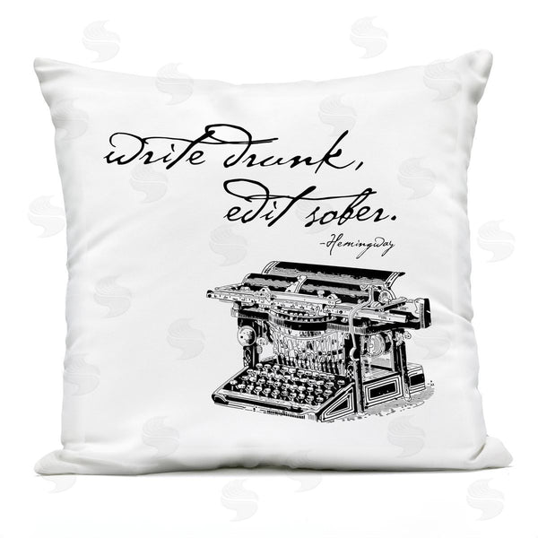 Stupell Industries Amy Brinkman | Write Drunk Edit Sober Vintage Typewriter Quote Printed Throw Pillow