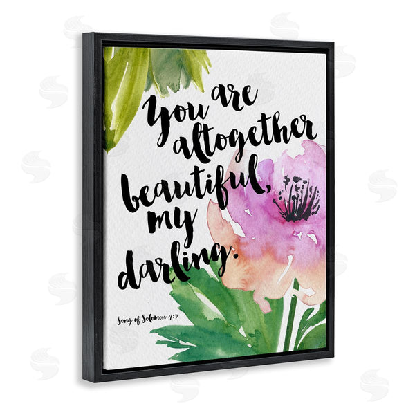 Stupell Industries Amy Brinkman | You Are Altogether Beautiful Spiritual Calligraphy Quote Wall Art