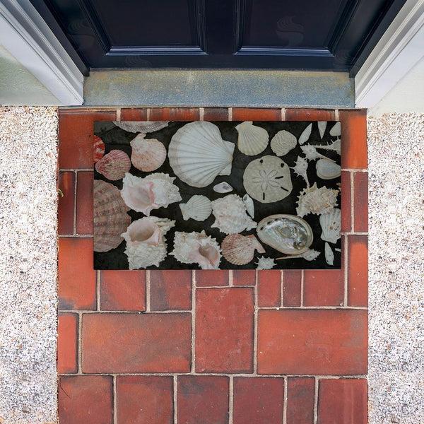 Stupell Industries Amy Carroll | Summer Shells Display Non-Woven Door Mat