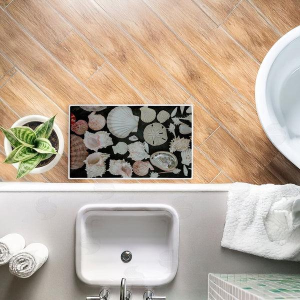 Stupell Industries Amy Carroll | Summer Shells Display Plush Bath Mat
