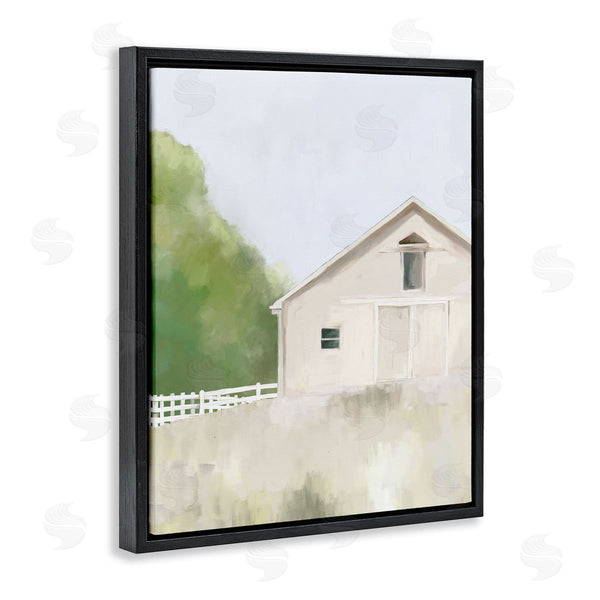 Stupell Industries Amy Hall | Abstract Country Field Fenced Farmland Barn Wall Art