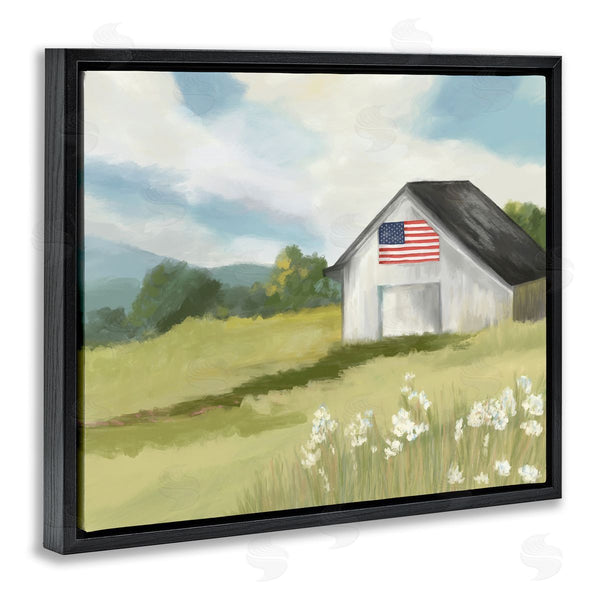 Stupell Industries Amy Hall | American Flag On Barn Wall Art