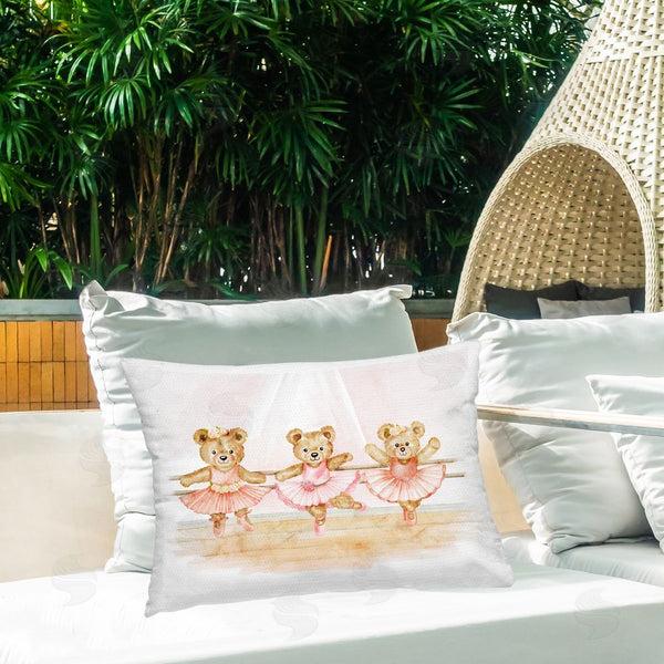 Stupell Industries Amy Hall | Ballet Teddy Bears Trio Printed Throw Pillow