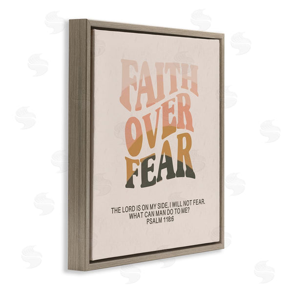 Stupell Industries Amylee Weeks | Retro Faith Over Fear Wall Art