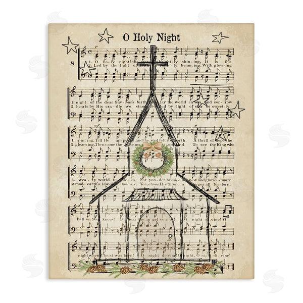 stupell industries Andi Metz | Festive Holy Night Musical Script