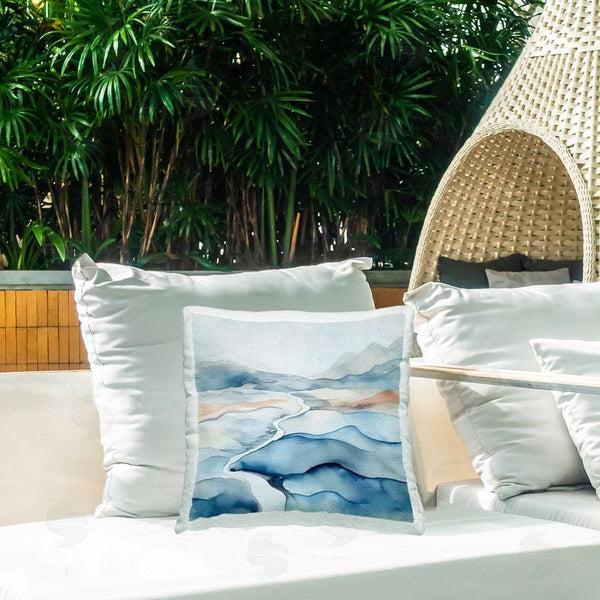 Stupell Industries Andrea Haase | Blue Stream Landscape Printed Throw Pillow