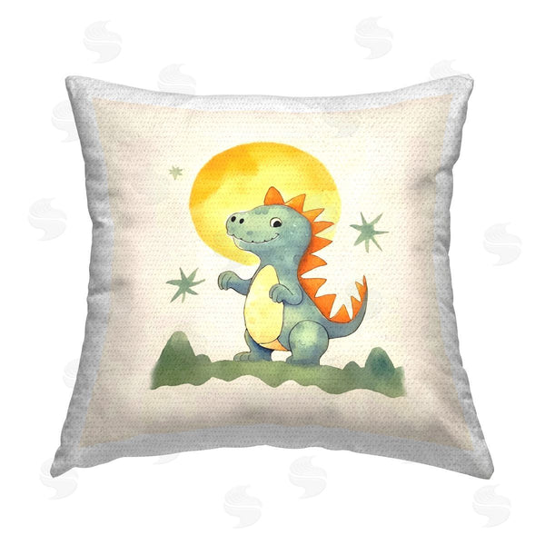 Stupell Industries Andrea Haase | Dino Under Moonlight Printed Throw Pillow