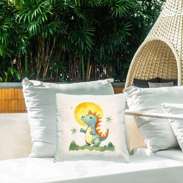Stupell Industries Andrea Haase | Dino Under Moonlight Printed Throw Pillow
