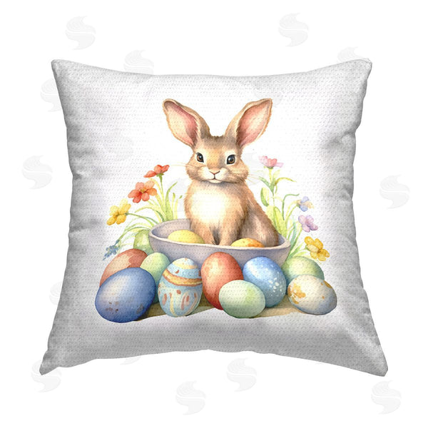 Stupell Industries Andrea Haase | Easter Bunny & Eggs Printed Throw Pillow
