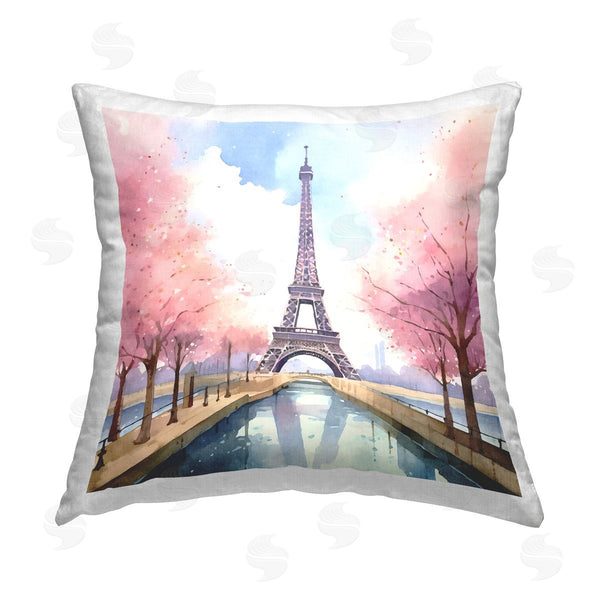 stupell industries Andrea Haase | Paris Rendezvous Scene Printed Throw Pillow