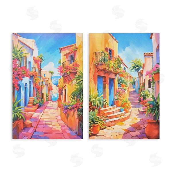 stupell industries Andrea Haase | Quaint Mediterranean Village Wall Art