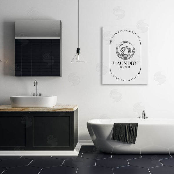 Stupell Industries Andrea Jasid Grassi | Laundry Room Washing Machine Same Day Service Script Wall Art