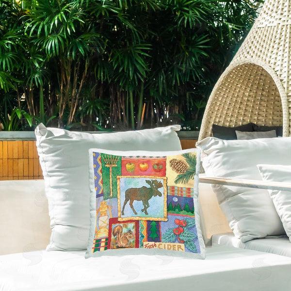 Stupell Industries Andrea Tachiera | Autumn Cabin Collage Printed Throw Pillow