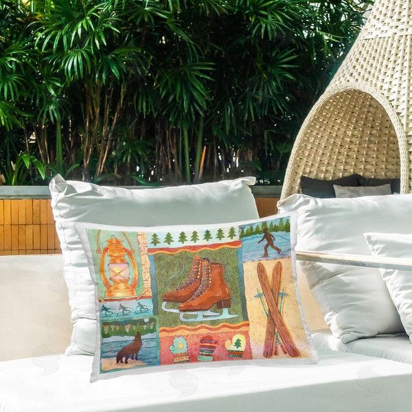 Stupell Industries Andrea Tachiera | Ski Lodge Patchwork