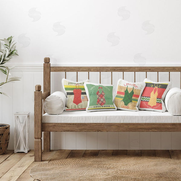 Stupell Industries Andrea Tachiera | Summer Swimsuit Phrases Printed Throw Pillow Set