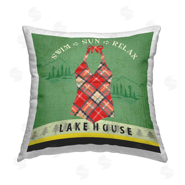 Stupell Industries Andrea Tachiera | Swim Sun Relax Printed Throw Pillow