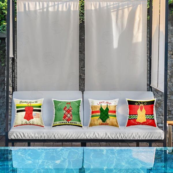Stupell Industries Andrea Tachiera | Vintage Rustic Swimsuits Printed Throw Pillow Set