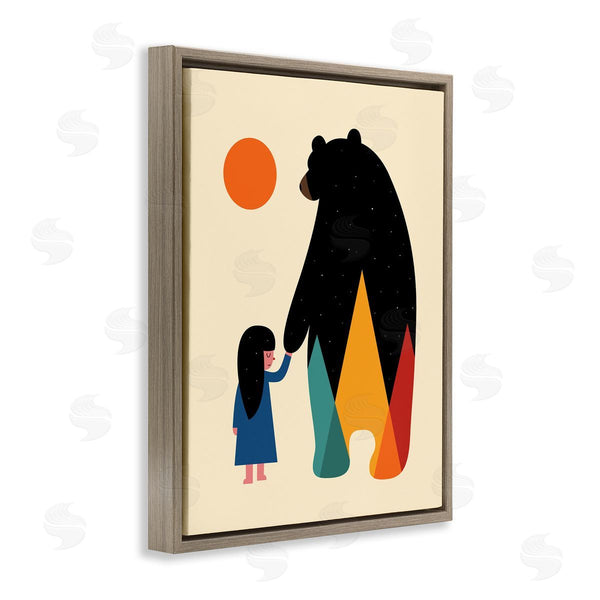 Stupell Industries Andy Westface | Bear & Girl Silhouette