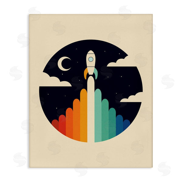 stupell industries Andy Westface | Vintage Hued Spaceship