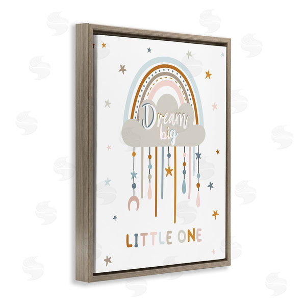 Stupell Industries Angela Nickeas | Dream Big Little One Nursery Rainbow Clouds Wall Art