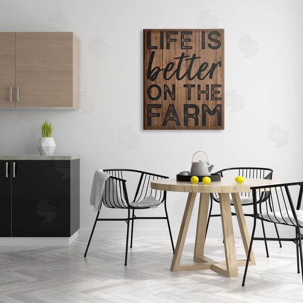 Stupell Industries Angela Nickeas | Life Better On Farm Rustic Sign Wall Art