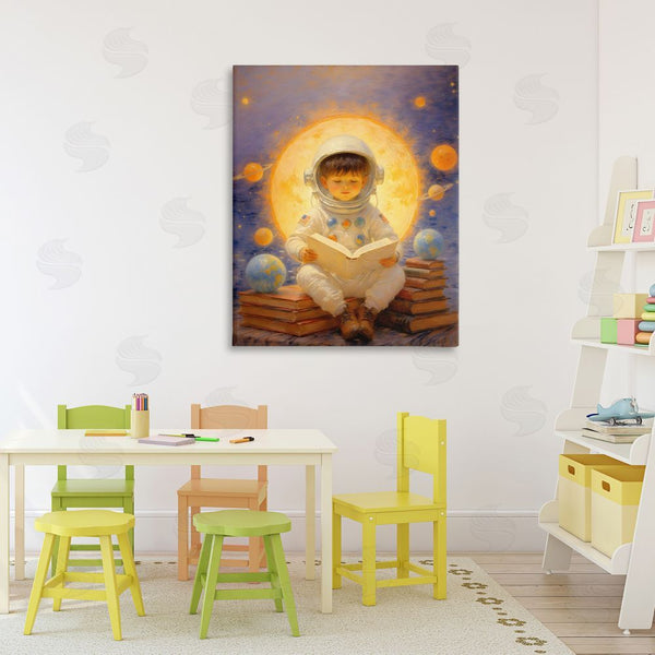 Stupell Industries Angie Hawke | Astronaut Child Learning Wall Art