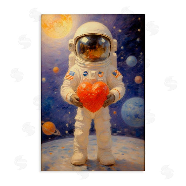stupell industries Angie Hawke | Astronaut Holding Heart Wall Art