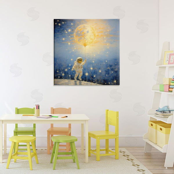 Stupell Industries Angie Hawke | Astronaut With Dreamy Cosmic Balloon Wall Art