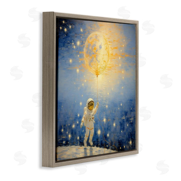 Stupell Industries Angie Hawke | Astronaut With Dreamy Cosmic Balloon Wall Art