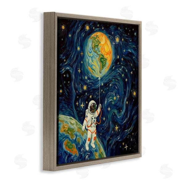 Stupell Industries Angie Hawke | Astronaut With Earth Balloon Wall Art