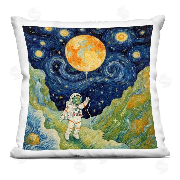 stupell industries Angie Hawke | Impressionist Astronaut in Space Printed Throw Pillow