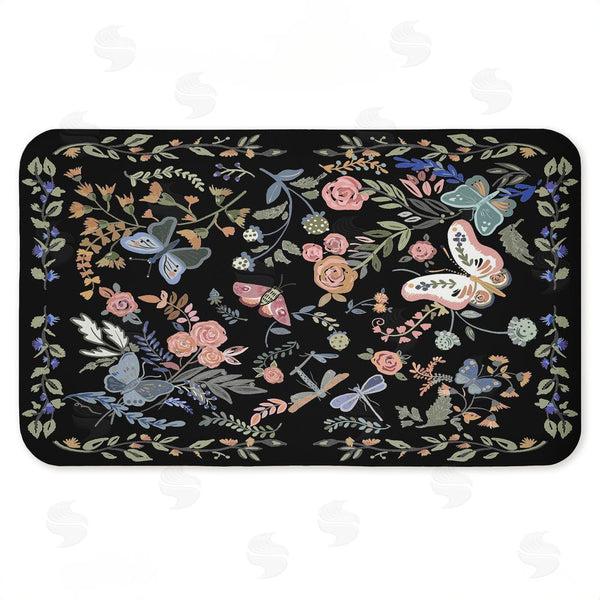 stupell industries Ani Del Sol | Dark Flowers & Garden Friends Anti-Fatigue Mat