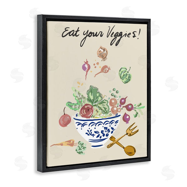 Stupell Industries Ani Del Sol | Eat Your Veggies Bowl Wall Art