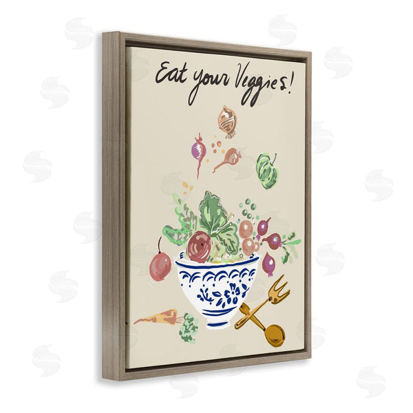 Stupell Industries Ani Del Sol | Eat Your Veggies Bowl Wall Art