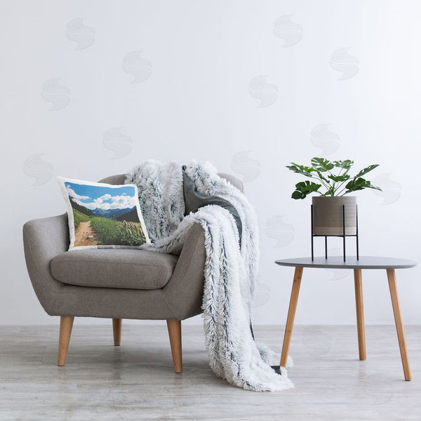 Stupell Industries Anna Coppel | Cloudy Mountain Trail Printed Throw Pillow