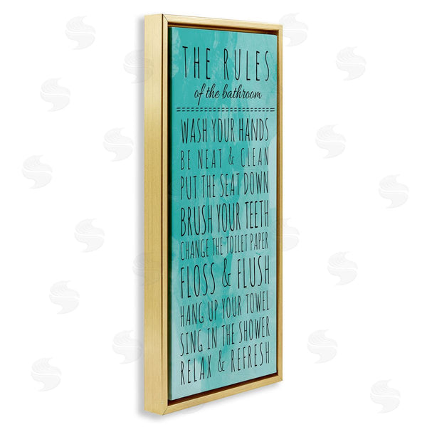 Stupell Industries Anna Quach | Bathroom Rules On Turquoise