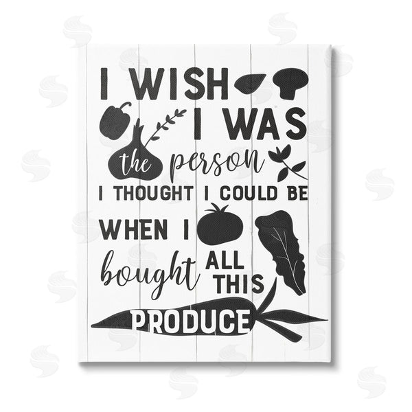 stupell industries Anna Quach | Funny Cooking Produce Wall Art