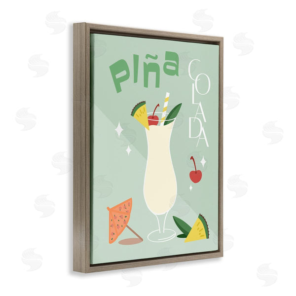 Stupell Industries Anna Quach | Pina Colada Typography Wall Art