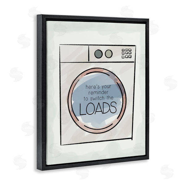 Stupell Industries Anna Quach | Switch Laundry Loads Phrase Wall Art