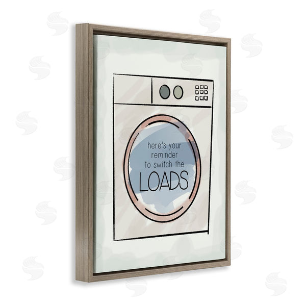 Stupell Industries Anna Quach | Switch Laundry Loads Phrase Wall Art