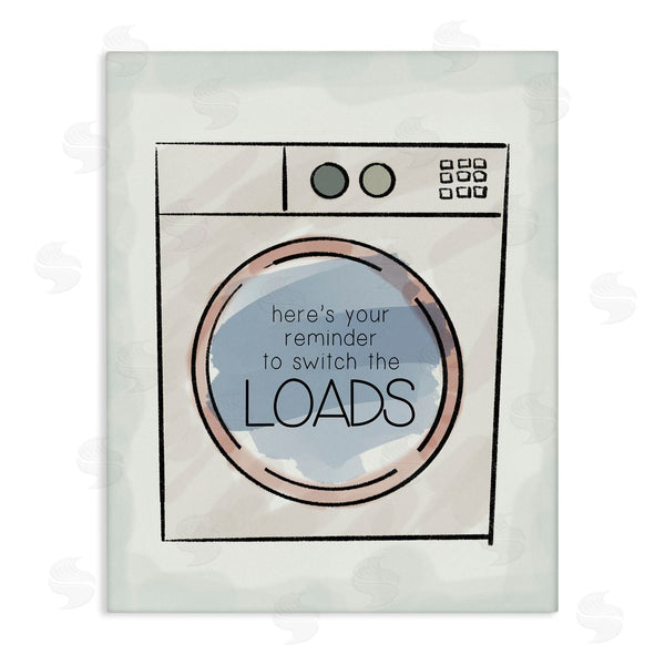 stupell industries Anna Quach | Switch Laundry Loads Phrase Wall Art