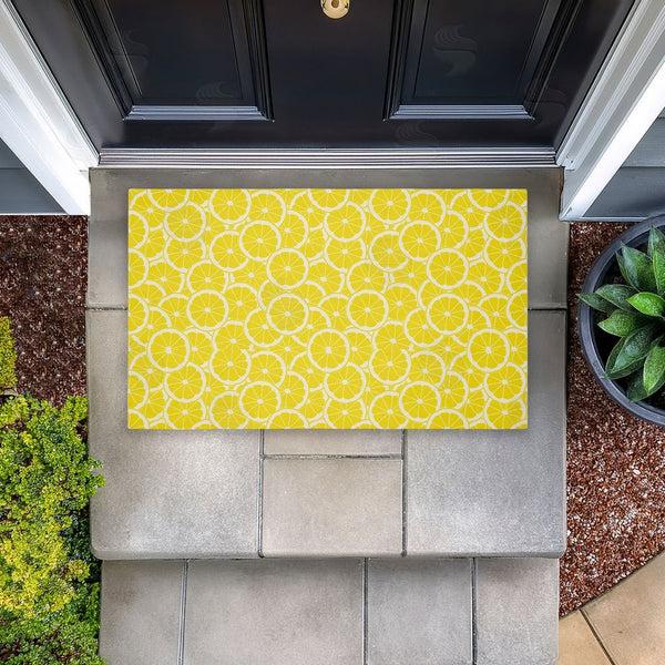 Stupell Industries Anna Quach | Zesty Lemons Everywhere Non-Woven Door Mat