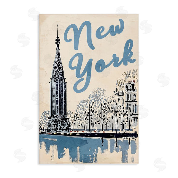 stupell industries Annabelle Hall | Blue & Beige New York Travel
