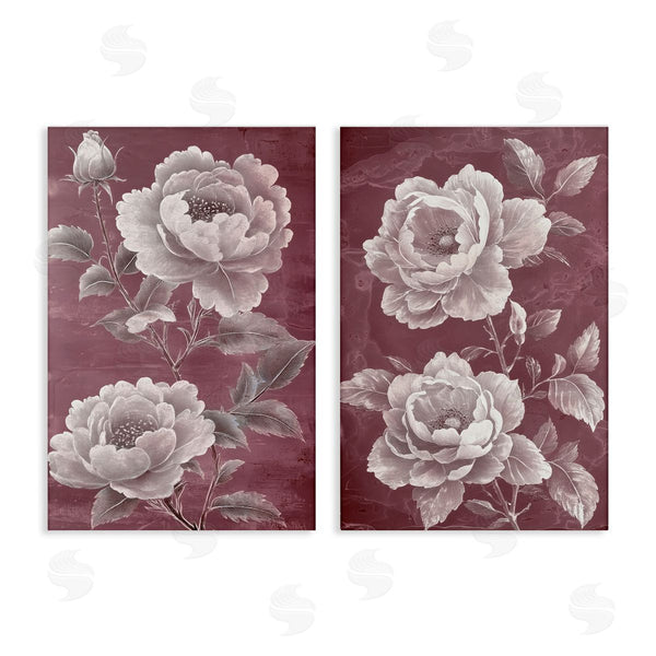 stupell industries Annabelle Hall | Burgundy Chambermaid Blossoms