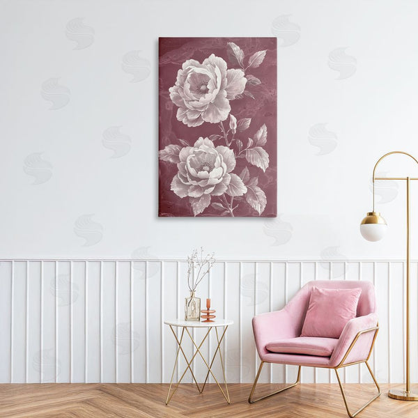 Stupell Industries Annabelle Hall | Chambermaid Blooms On Maroon
