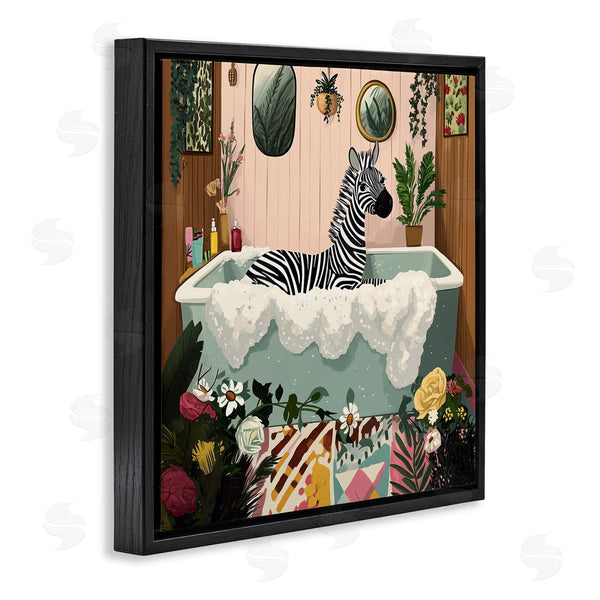 Stupell Industries Annabelle Hall | Clean Bubble Bath Zebra