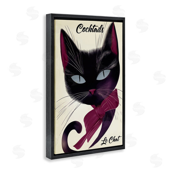 Stupell Industries Annabelle Hall | Cocktails Le Chat Poster Wall Art